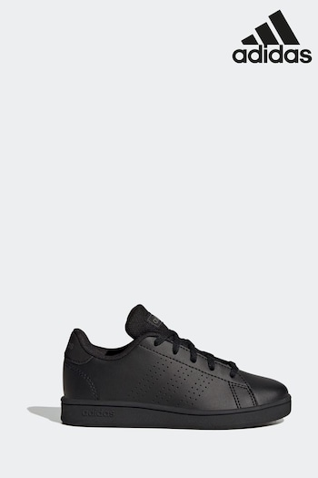 adidas player Black toeswear Advantage Lifestyle Court Lace Trainers (D32052) | £33
