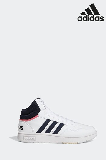 adidas White Hoops 3.0 Trainers (D32057) | £65