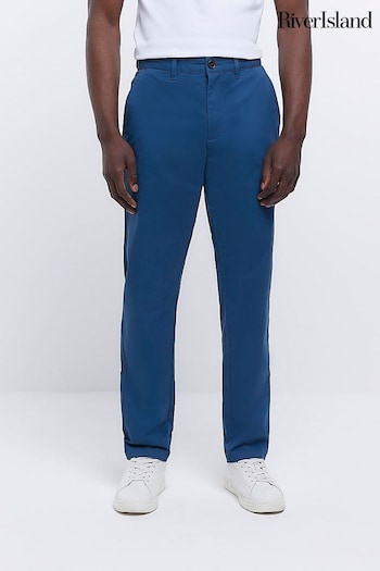 River Island Blue Casual Stretch Chinos (D32148) | £35