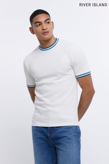 River Island White Muscle Tape T-Shirt (D32197) | £23