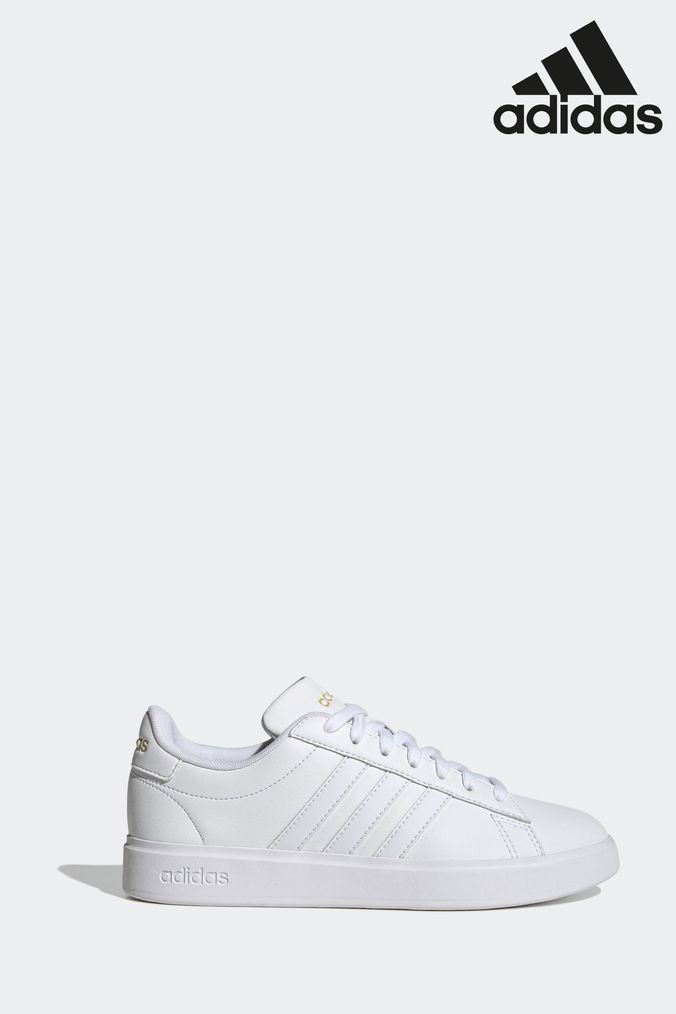 adidas White Grand Court 2.0 Shoes (D32237) | £70