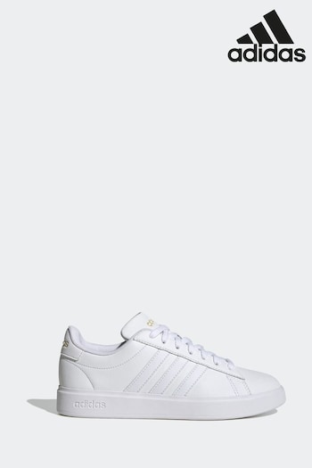 adidas White Sportswear Grand Court Cloudfoam Lifestyle Court Comfort Trainers (D32237) | £70