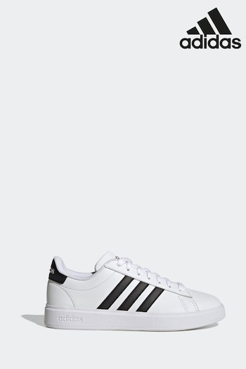 adidas White/Black Grand Court 2.0 Trainers (D32244) | £70