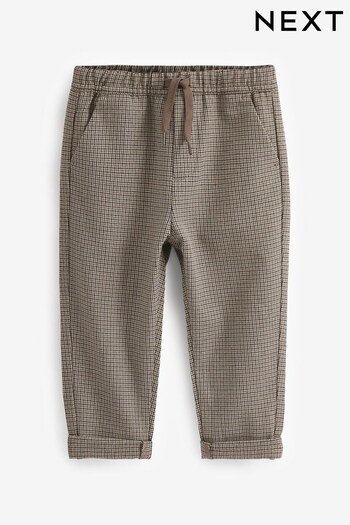 Neutral Check Cosy Pull On Trousers (3mths-7yrs) (D32295) | £14 - £16