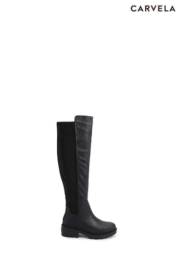 Carvela Dash 50/50 Black High Boots shoe-care (D32491) | £119