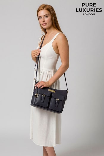 Pure Luxuries London Jenna Leather Shoulder Bag (D32577) | £59