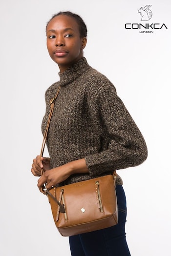 Conkca Pip Leather Cross-Body Bag (D32768) | £39