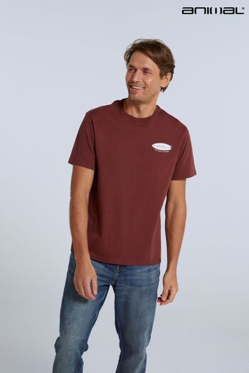 Animal Mens Purple Chase Organic T-Shirt (D32845) | £25