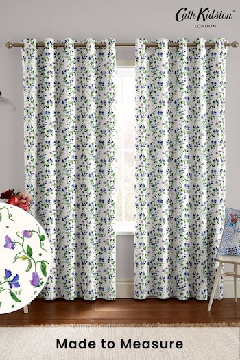 Cath Kidston Purple Sweet Pea Made To Measure Curtains (D32902) | £82