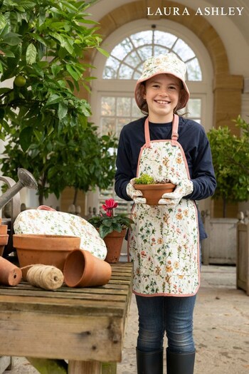 Laura Ashley Red Child Gardening Apron Kneeler Gloves & Hat (D32916) | £40