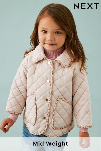 Pink Shower Resistant Quilted Coat (3mths-7yrs) (D32955) | £30 - £34