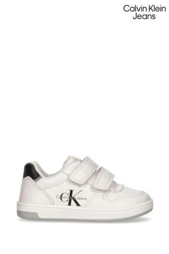 Calvin Klein Jeans Boys White Velcro Trainers (D32990) | £63