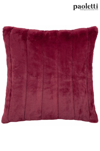 Riva Paoletti Red Empress Large Alpine Faux Fur Cushion (D33073) | £22