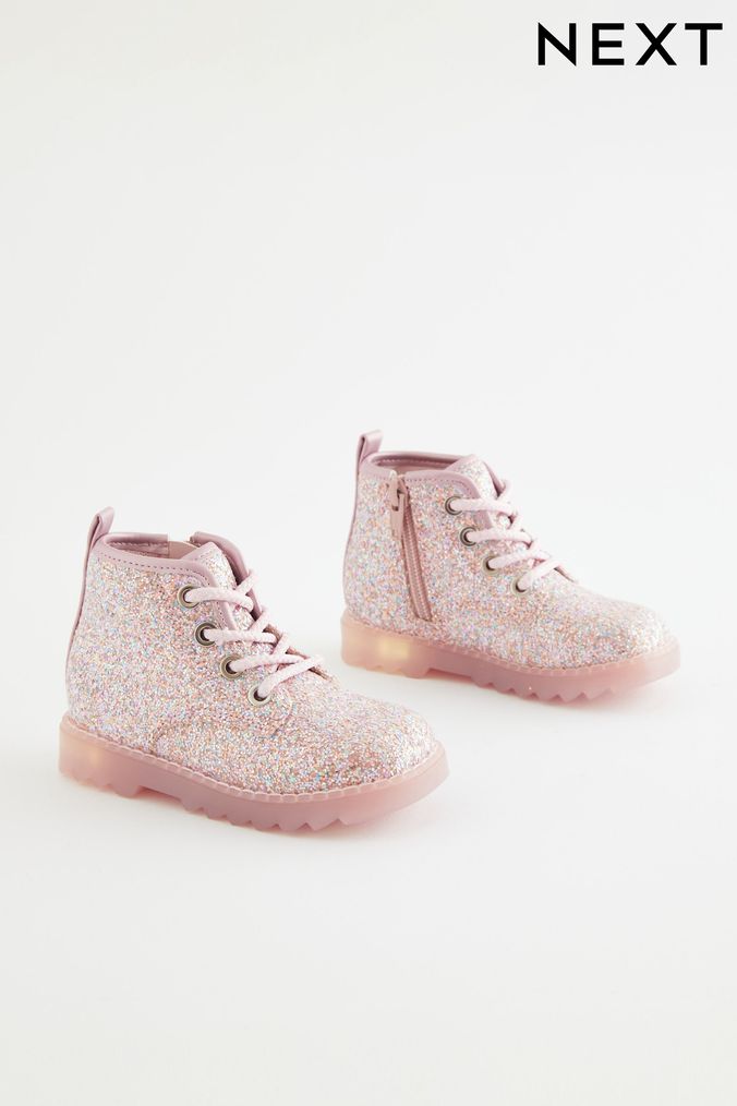 Girls pink store sparkle boots