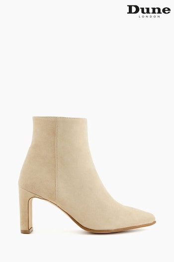 Dune London Otta Mid Heel Pointed Ankle Nero Boots (D33344) | £160