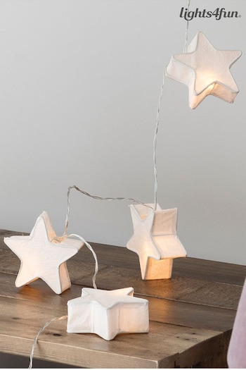 Lights4fun Paper Star Battery Fairy Lights (D33356) | £18