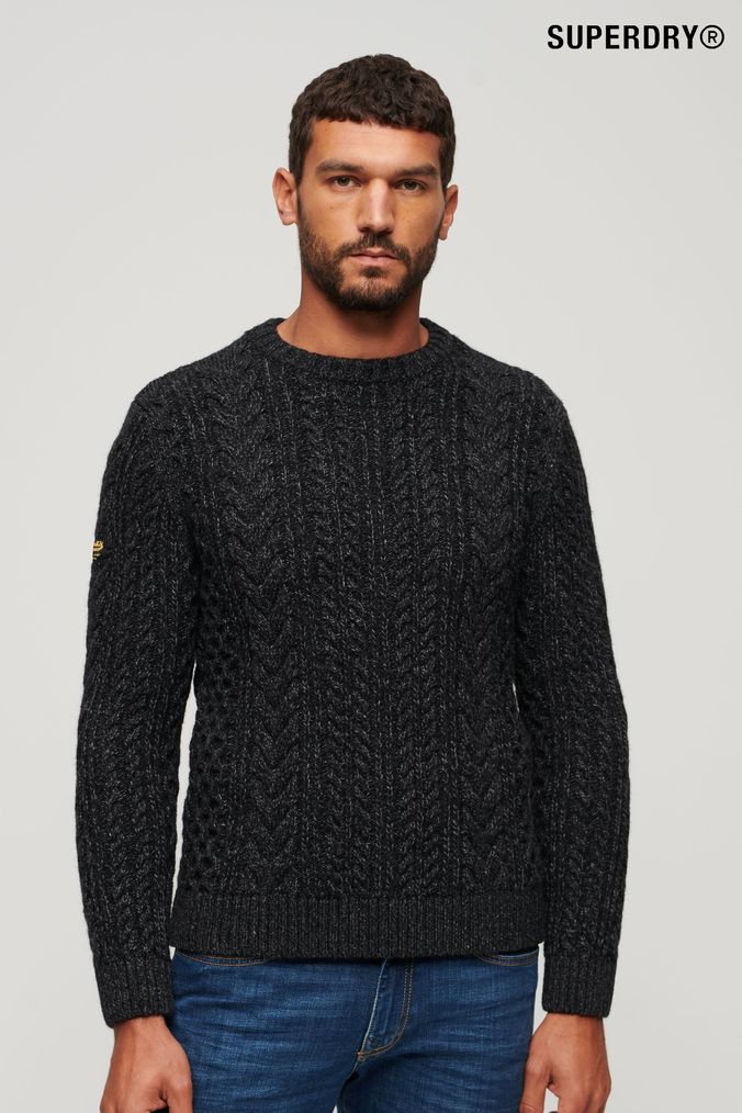 Mens black outlet knitted jumper