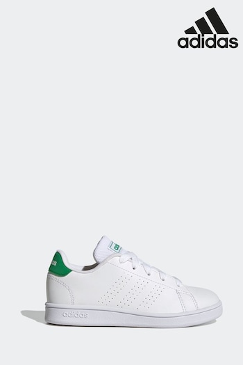 adidas Green/White Sportswear Advantage Lifestyle Court Lace Trainers (D33526) | £33