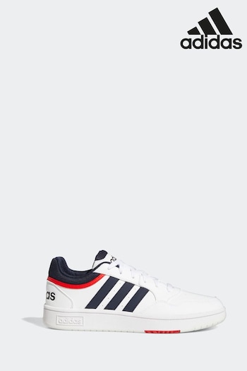 adidas Originals White Hoops 3.0 Low Classic Vintage Trainers (D33537) | £60