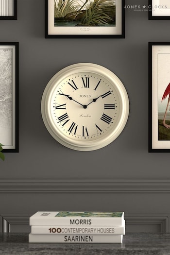 Jones Clocks Linen White Venetian Wall Clock (D33632) | £33