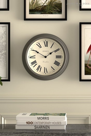 Jones Clocks Blizzard Grey Venetian Wall Clock (D33635) | £33