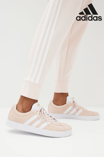 adidas Pink white Sportswear Vl Court 3.0 Trainers (D33671) | £60