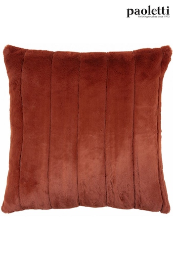 Riva Paoletti Orange Empress Alpine Faux Fur Cushion (D33702) | £17