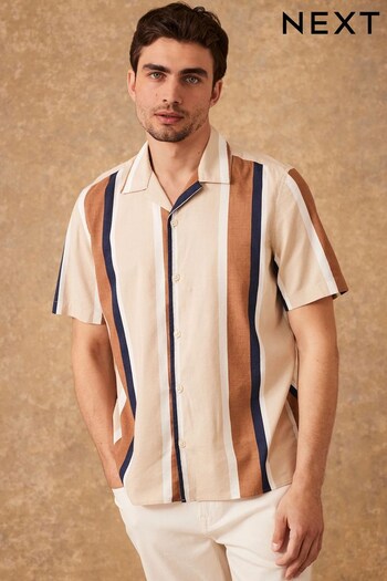 Neutral Stripe Short Sleeve Shirt (D33736) | £28