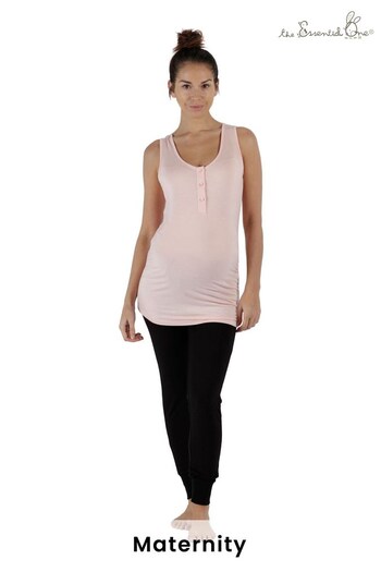 The Essential One Pink Maternity Short Sleeve Nursing Jogger Pyjamas (D33859) | £40