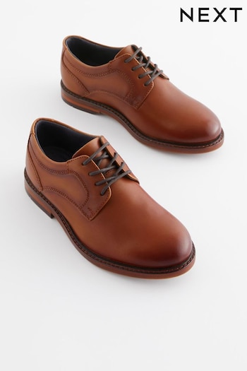 Tan Brown Leather Shoes (D33934) | £34 - £41
