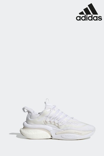 adidas White Alpha Boost V1 Trainers (D33951) | £100