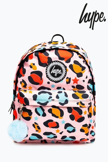 Hype. Pink Star Leopard Backpack (D33975) | £30