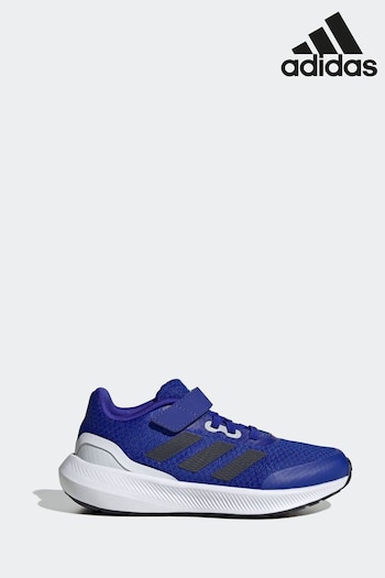 adidas Blue Sportswear Runfalcon 3.0 Elastic Lace Top Strap Trainers (D33991) | £33