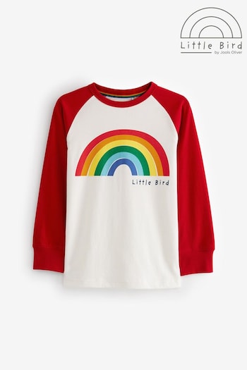 Little Bird by Jools Oliver Red Long Sleeve Colourful T-Shirt (D34272) | £14 - £17