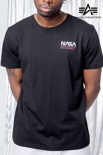 Alpha Industries Black Skylab NASA T-Shirt (D34310) | £45