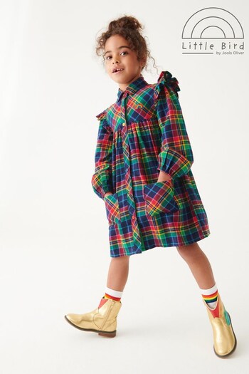 Little Bird by Jools Oliver Multi Rainbow Check Shirt Dress (D34351) | £26 - £32