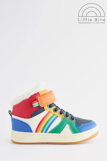 Little Bird by Jools Oliver Multicolour Younger Rainbow Hi-Top Trainers (D34380) | £28 - £32