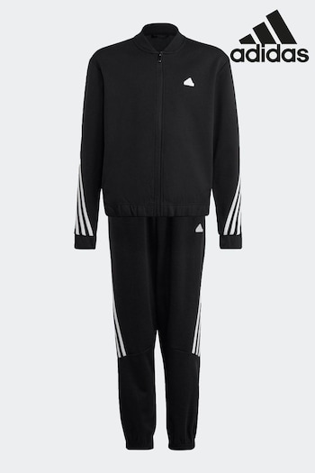 adidas results Black Future Icons 3-Stripes Tracksuit (D34391) | £60