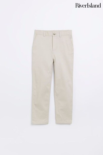 River Island Stone Boys Stretch Chino Trousers (D34428) | £16 - £22