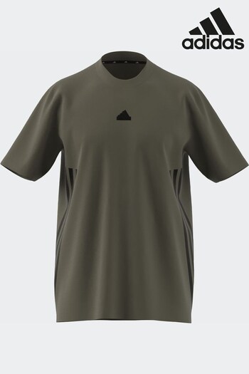 adidas hotels Green Sportswear Future Icons 3-Stripes T-Shirt (D34492) | £33