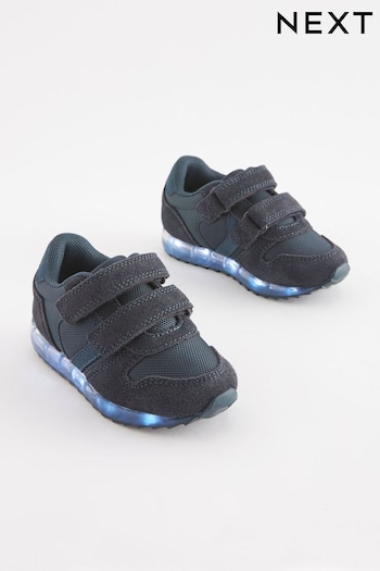 Navy Blue Easy Fastening Light-Up Trainers (D34507) | £27 - £29