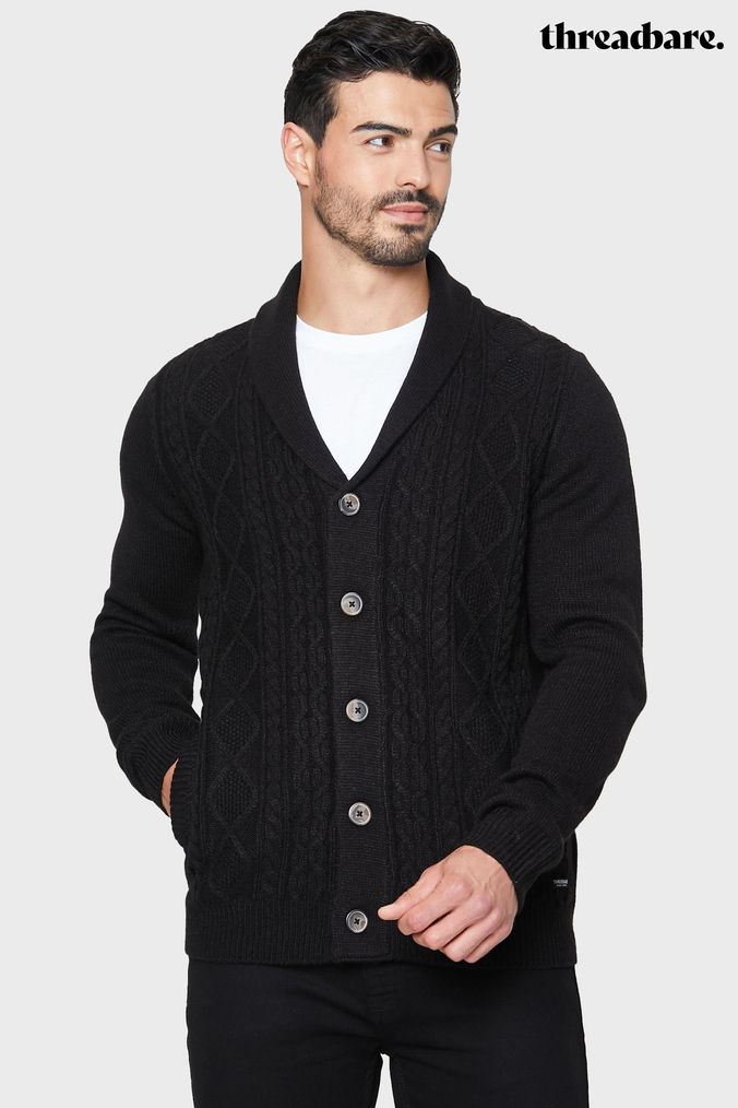 Men s Cardigans Chunky Shawl Zip Up Cardigans Next