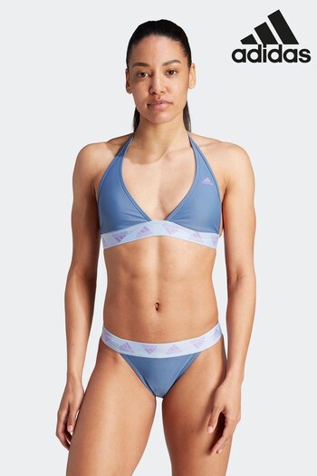 adidas Blue Serieswear Swim Neckholder Bikini (D34646) | £40