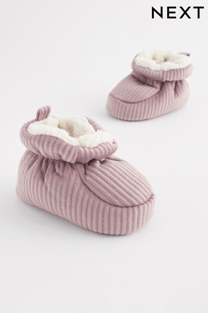 Mauve Pink Cord Pull On Baby Boots (0-24mths) (D34692) | £8