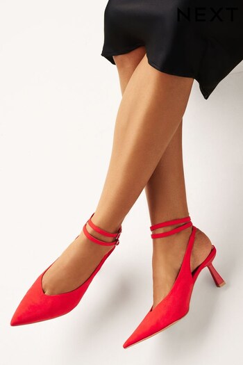 Red Forever Comfort® Double Buckle Jewel Slingback Heels (D34838) | £45