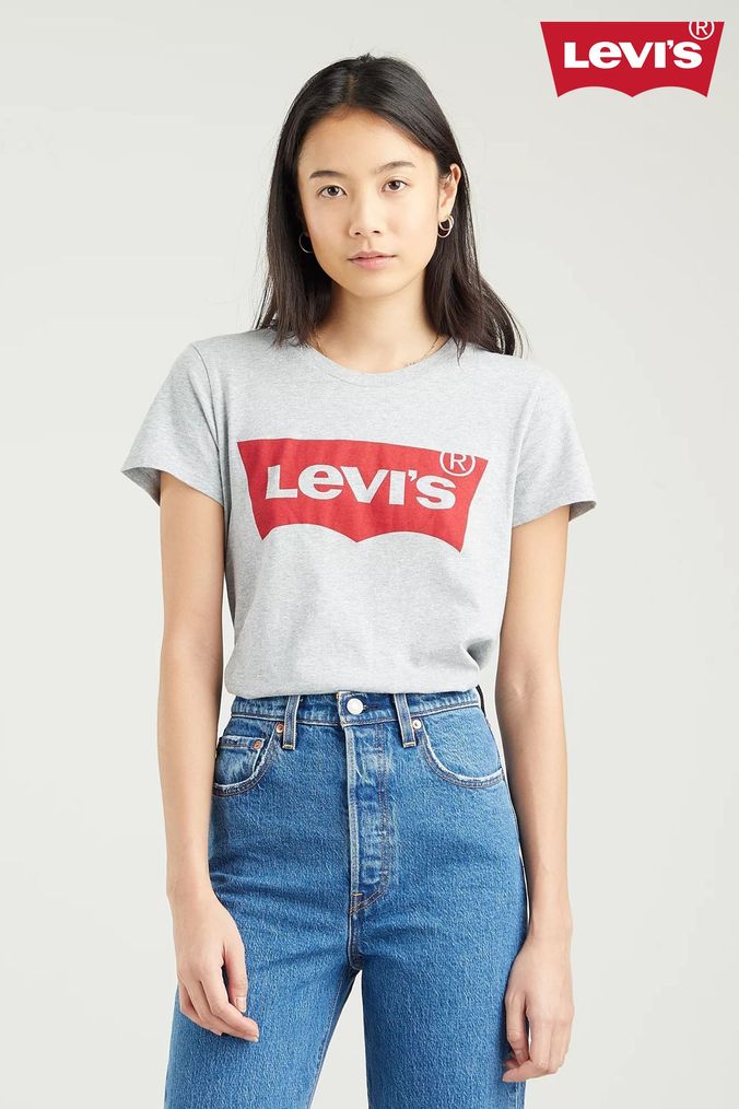 Buy Women s T Shirts Grey Levi s Tops Online Next UK