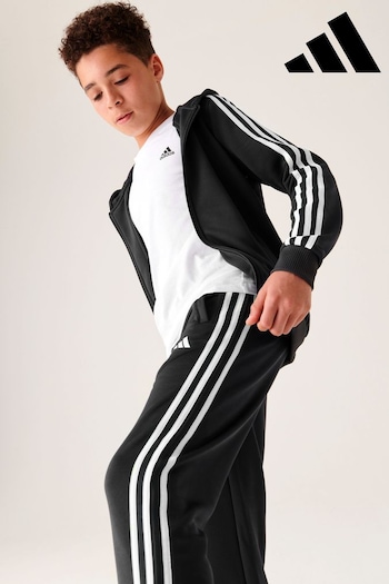 adidas Black Sportswear met Train Essentials Aeroready 3-Stripes Regular-Fit Joggers (D35002) | £25