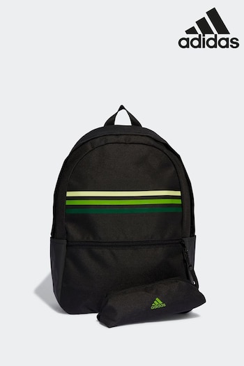 adidas Black Classic Horizontal 3-Stripes Backpack (D35023) | £25