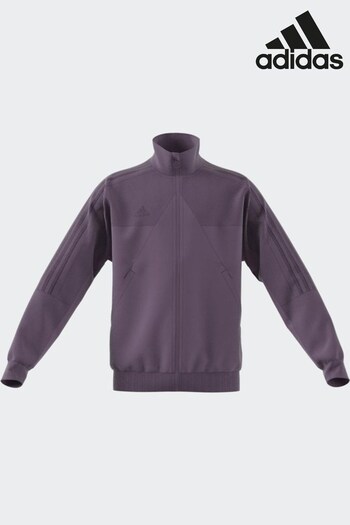 adidas waist Purple Kids Tiro Fleece Track Top Jacket (D35086) | £45
