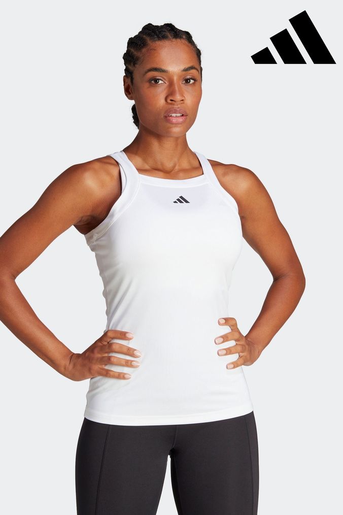 Buy Women s Vests White Adidas Tops Online Next UK